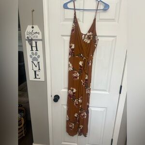 Floral wide leg jumpsuit